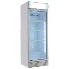 ARMARIO FRIGORÍFICO DE CHAPA BARNIZADA - PARA BEBIDAS - ESTÁTICO CON AGITADOR - Mod. GXI270E - CAPACIDAD Lt 270 - N. 1 PUERTA ACRISTALADA - TEMPERATURA 0/+10°C - Medidas cm L 54 x P 57 x H 156 - Homologación CE