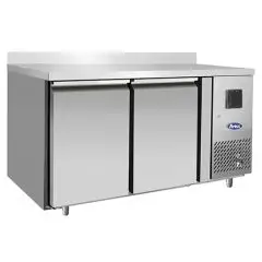 MESA REFRIGERADA CON PETO DE ACERO INOX - Para SNACK - VENTILADO - Mod.EPF3461GR-SB-304T - N. 2 Puertas - Capacidad Lt 240 - TEMPERATURA -22°/-17°C - Dim. cm. L 136 x P 60 x h 95 - CE