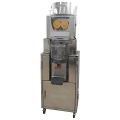 EXPRIMIDORA AUTOMÁTICA REFRIGERADA - DE ACERO INOX - Mod. FREEZER - CON CONTENEDOR REFRIGERADO +1/+8°C - CAPACIDAD 20/25 frutas por minuto - VOLUMEN FRUTA máx. Ø mm 80 - CE