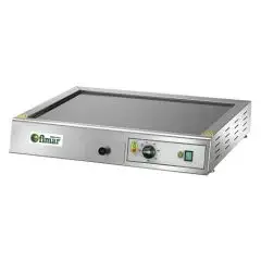 PLANCHA FRYTOP ELÉCTRICA DE SOBREMESA - Mod FRY2VCE - Placa de vitrocerámica - Superficie lisa - POTENCIA 1,7 kW - Superficie de cocción cm L 60 x P 40 - Alimentación MONOFÁSICA