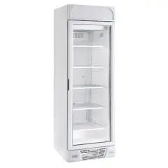 ARMARIO FRIGORÍFICO DE CHAPA BARNIZADA - ESTÁTICO CON AGITADOR - Mod. HT372ZIEST - CAPACIDAD Lt 382 - N. 1 PUERTA ACRISTALADA - TEMPERATURA -18°/-24°C - Medidas cm L 64 x P 67 x H 205,6 - Homologación CE
