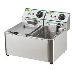 FREIDORA ELÉCTRICA DE SOBREMESA - Mod FY4L2 - CAPACIDAD DE LA CUBA 4,2 + 4,2 LT DE ACEITE - Alimentación monofásica