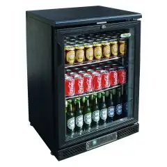 EXPOSITOR VITRINA REFRIGERADO DE CHAPA BARNIZADA Y ALUMINIO - PARA BEBIDAS - Mod. G-BC1PB87 - VENTILADO - CAPACIDAD Lt 129 - N. 1 PUERTA DE CRISTAL - TEMPERATURA +2°/+8°C - Medidas cm A 60 x F 53,5 x h 87 - CE