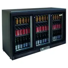 EXPOSITOR VITRINA REFRIGERADO DE CHAPA BARNIZADA Y ALUMINIO - PARA BEBIDAS - Mod. G-BC3PS87 - VENTILADO - CAPACIDAD Lt 320 - N. 1 PUERTA DE CRISTAL - TEMPERATURA +2°/+8°C - Medidas cmL 135 x F 53,5 x h 87 - CE