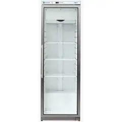 ARMARIO FRIGORÍFICO DE ACERO INOXIDABLE Y PS - VENTILADO - Mod G-ERV400GSS - CLASE B DE EFICIENCIA ENERGÉTICA - N. 1 PUERTA DE VIDRIO - CAPACIDAD DE 300 LITROS - TEMPERATURA 0°/+8°C - MEDIDAS cm L 60 x P 60 x 186 H - CE