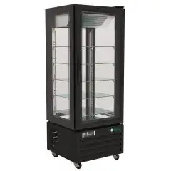 Expositor refrigerado vertical de chapa pintada - Mod G-LDC65LB - Ventilado - Capacidad Lt 431 - Vidrio en 4 lados - Temperatura -18°/-22°C - Dimensiones cm L 65 x P 65 x H 195