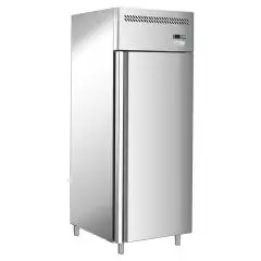 ARMARIO FRIGORÍFICO CONGELADOR DE ACERO INOX AISI 201 - PARA PASTELERÍA - VENTILADO - Mod. G-PA800BT-FC - BANDEJAS 60x40 y 60x80 - N. 1 PUERTA - CAPACIDAD BRUTA Lt 737 - TEMPERATURA -18º/-22ºC - Medidas cm A 74 x F 99 x h 201 - CE
