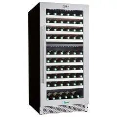 Vitrina refrigerada para vino ventilada con temperatura de +5 a +12 °C y de +12 a +20 °C Forcar G-VI120D