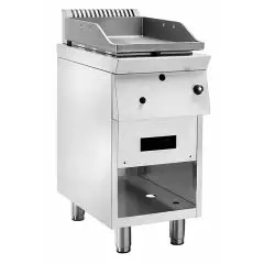 PLANCHA FRY TOP DE GAS - Mod. E730/7 - 1/2 placa lisa 1/2 placa acanalada - Compartimento abierto - Dimensiones cm L 40 x P 70 x 85h - CE