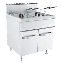 FREIDORA A GAS - LINEA ANIS - MOD. K7H200N - N. 2 Cubas Lt 13 + 13 de aceite - Medidas cm L 80 x P 73 x H 90 - Homologación CE