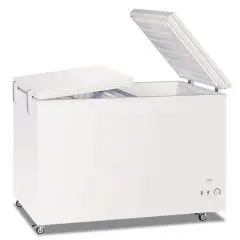 Congelador horizontal con tapa ciega modelo GELO 450 FLP, temperatura -13&deg;C / -23&deg;C, capacidad bruta 383 Lt, dimensiones externas 1330 x 680 x 895 mm.