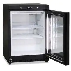 Armario congelador modelo GN 200 G BT BLK, temperatura -15&deg;C / -20&deg;C, capacidad bruta 200 Lt, dimensiones exteriores 600 x 625 x 850 mm.