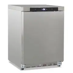 Armario frigor&iacute;fico est&aacute;tico con ventilador en acero inoxidable modelo GN 200 TN INOX, temperatura +2&deg;C / +10&deg;C, capacidad bruta 200 Lt, dimensiones exteriores 600 x 625 x 850 mm.