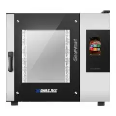 HORNO ELÉCTRICO MIXTO DE CONVECCIÓN Y VAPOR CON MANDOS EN PANTALLA TÁCTIL - Cod. GOURMET 6TE GN 2/1 MASTER PRO - PARA GASTRONOMÍA - Capacidad bandejas  n. 10 GN 1/1 (cm 32,5x53) - Potencia kW 17,5 - Alimentación 230/400 V 50/60 Hz - Temperatura max °C 270