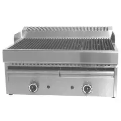 PARRILLA DE GAS Y AGUA DE SOBREMESA - Mod WRGV6777 - Llama piloto - Dimensiones cm L 77 x P 63 x H 43