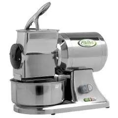 RALLADOR - MOD. GRAGSM1 - MOTOR SOBREPotenciaDO - Alimentación V 230/50Hz MONOFÁSICA - Potencia Kw 1,1 (1,5 Hp) - Producción horaria Kg 90 - Medidas cm A 22 X F 42 X h 38 - Homologación CE