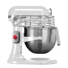 AMASADORA PLANETARIA KITCHENAID PROFESIONAL - COLOR BLANCO - Mod K7PROW - Estructura de metal - N. 1 cuba Lt 6,9 - Revoluciones por minuto de 40 a 200 - Potencia 325 W - Alimentación monofásica 220-240V - Medidas cm A 37,1 X F  28,7 X H 41,9 - Rejilla de 