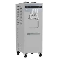 MÁQUINA DE HELADO SUAVE SOFT - Mod GESO KE3P VERTICAL - CAPACIDAD lt 2 x 12 - CONDENSACIÓN por AIRE/AGUA - ALIMENTACIÓN V 400/50Hz TRIFÁSICA - POTENCIA Kw 4,1 - MEDIDAS cm L 53 x P 67/77 x h 144