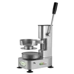 PRENSA HAMBURGUESAS MANUAL - MOD. PRAM13 - MOLDE DE Ø cm 13 - Medidas Cm A 19 x F 30 x H 28 - Homologación CE