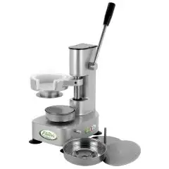 PRENSA HAMBURGUESA MANUAL DOBLE - MOD. PRAM15 - Medidas del molde: Ø cm 10 y 13 - Medidas cm L 19 x P 30 x H 28 - Homologación CE