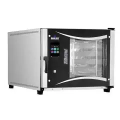 HORNO ELÉCTRICO DE CONVECCIÓN Y VAPOR CON PANEL DE PANTALLA TÁCTIL CON ICONOS - Cod. MISTRAL 5TTR M14 VISION - PARA PANADERÍAS Y PASTELERÍAS - VENTILADO - capacidad horno bandejas n. 5 cm 40 x 80 o 46 x 76 - potencia kW 9 - Alimentación 400 V 50/60 Hz TRI