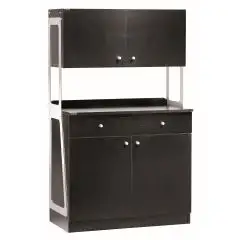 Mueble de servicio para sala comedor - Mod ML3212SSP - Estructura y paneles en melamina - N 2 puertas - N 2 cajones - N 2 estantes - Medidas cm L 92 x P 48 x H 153