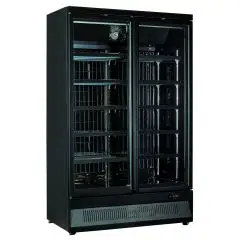 Expositor vertical refrigerado para alimentos congelados y helados ventilado con capacidad de 930 litros Klimaitalia OT126DV2B