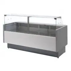 Mostrador vitrina para alimentos refrigerado - Mod MR 80 VD - Ventilado - Temperatura de +2 a +5°C - Profundidad de la superficie de exposición: 65 cm