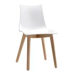 SILLA NATURAL ZEBRA ANTISHOCK - MOD. 2805 - Carcasa de POLICARBONATO TRANSPARENTE - Bastidor de HAYA NATURAL - Para INTERIORES - Se envía desmontado - Med. cm L 46 x P 52 x H 81 - Homologación CE