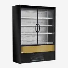 EXPOSICI&Oacute;N DE PARED REFRIGERADA DE AUTOSERVICIO - REFRIGERACI&Oacute;N VENTILADA - TEMPERATURA &deg;C +0/+2- PARA BEBIDAS, PRODUCTOS L&Aacute;CTEOS, PRODUCTOS PREENVASADOS - MOD. OLIMPO OI W - CON PUERTAS ARTICULADAS - CON ESTANTER&Iacute;AS RECTAS
