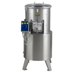 PELADORA DE PATATAS Y ZANAHORIAS - MOD PL20CE - CAPACIDAD DE CARGA Kg 20 - PRODUCCIÓN HORARIA Kg 650 - POTENCIA Kw 1,2 - ALIMENTACIÓN MONOFÁSICA O TRIFÁSICA