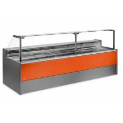 Mostrador refrigerado de alimentos - Mod PORTHOS  - Ventilado con c&aacute;mara fr&iacute;a - Temperatura &deg;C +0/+4 - Profundidad de la superficie de la pantalla: 86 cm