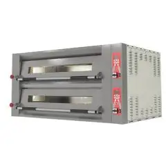 HORNO ELÉCTRICO DIGITAL PARA PIZZA - Modelo SILAR 12L D - N. 2 cámaras - Piso refractario o Cámara totalmente refractaria - Dimensiones de la cámara: cm L 105 x P 70 x 15 h - N. de pizzas 6 + 6 (Ø cm 30/34) - Potencia 18,00 kW - Norma CE