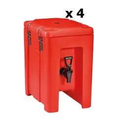 CONTENEDOR ISOTÉRMICO - MOD QC05 - Para el transporte de bebidas y alimentos líquidos - Calientes o fríos - Capacidad Lt. 4,3 - Medidas cm L24,5xP35x39,5H - PAQUETE N 4 PIEZAS