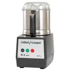 CUTTER DE SOBREMESA - Mod. R 3 1500 - Capacidad de la Cuba de acero inox lt 3,7 - Capacidad de porciones de 10 a 30 - Potencia W 650 - Dimensiones cm L 21 x P 32 x 40h