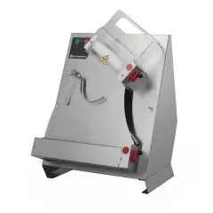 LAMINADORA DE PIZZA - 2 PARES DE RODILLOS (rodillo superior inclinado) - Mod. TO 32 C - Longitud de los Rodillos cm 31 - Potencia hp 0,50 - Alimentación monofásica 230 V - CE