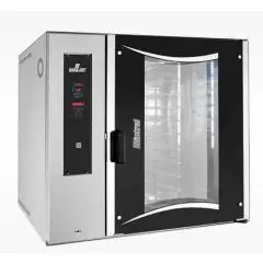 HORNO ELÉCTRICO MIXTO DE CONVECCIÓN CON VAPOR INDIRECTO CON BOILER, CARRO GIRATORIO FIJO Y MANDOS DIGITALES - Cod. ROTORBAKE/E2 - PARA PASTELERÍA Y PANADERÍA - Capacidad bandejas n. 10 cm 40 x 60, 46 x 66 O 50 x 70  - Potencia kW 16 - Alimentación 400 V 5