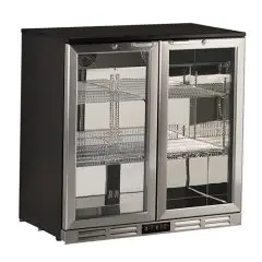 EXPOSITOR REFRIGERADO EN ACERO - Mod. U185ZJ - Temperatura +0°/+10°C - Capacidad lt. 202 - Alimentación monofásica V220-240/1 - Potencia W 190 - Medidas cm. L 90 x P 53 x h 83,5 - Peso Kg. 58