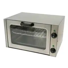 MINIHORNO ELÉCTRICO DE ALTO RENDIMIENTO - MOD. S 2 - DE COCCIÓN RÁPIDA - Dimensiones de la cámara de cocción cm L 40,5 x P 25,5 x 30 h - ALIMENTACIÓN MONOFÁSICA 230V/1/50Hz - Potencia Kw 2,5 - Dimensiones cm L 52,7 x P 45 x 31,5 h - CE