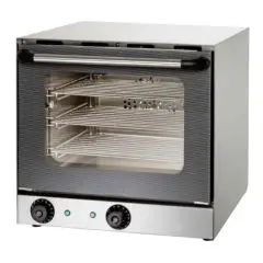 HORNO ELÉCTRICO DE CONVECCIÓN - MOD. S 3 - Dimensiones de la cámara de cocción cm L 35 x P 29 x 27,5 h - ALIMENTACIÓN MONOFÁSICA 230V/1/50Hz - Potencia Kw 2,6 - Dimensiones cm L 46 x P 55,6 x 46 h - CE