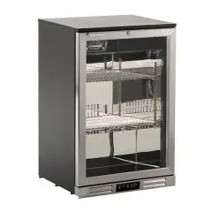 EXPOSITOR REFRIGERADO EN ACERO - Mod. U85ZJ - Temperatura +0°/+10°C - Capacidad lt. 129 - Alimentación monofásica V220-240/1 - Potencia W 160 - Medidas cm. L 60 x P 53 x h 83,5 - Peso Kg. 37