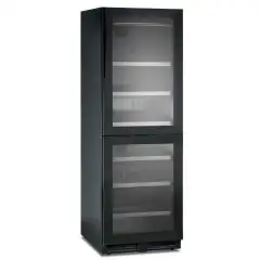 Vitrina refrigerada para exposición de embutidos y quesos con capacidad de 455 litros y temperatura de (2x) 0 a +20 °C - Modelo Klimaitalia SF 180 INOX