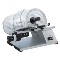 CORTAFIAMBRES DE GRAVEDAD  mod. TOP 250 - Homologación CE - RoHS - Cuchilla Ø 250 de acero cromado antiadherente con ranuras especiales - Corte útil mm L 215 x P 170  - Afilador incluido