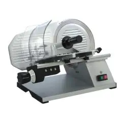 CORTAFIAMBRES DE GRAVEDAD  mod. TOP 275 - Homologación CE - RoHS - Cuchilla Ø 275 de acero cromado antiadherente con ranuras especiales - Corte útil mm L 215 x P 175  - Afilador incluido
