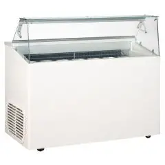 VITRINA HELADO - MOD. TOP 7 - Temperatura -15°/-20° C - Capacidad Lt 293 - Medidas cm. L 135 x P 67,5 x h 117,5 - PESO Kg. 99 - Homologación CE