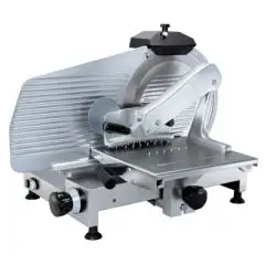 CORTADORA DE FIAMBRE VERTICAL CHARCUTERÍA mod. VPR 370 MN (MONOFÁSICO) - Homologación CE - RoHS - Cuchilla Ø 370 de acero inoxidable - Corte útil mm L 300 x P 260 - Afilador fijo