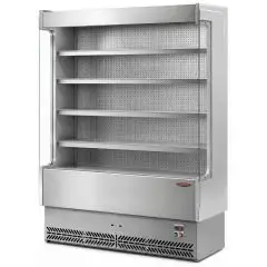 EXPOSITOR MURAL REFRIGERADO - MOD. VULCANO 80 INOX S/L - Para CHARCUTER&Iacute;A y L&Aacute;CTEOS - VENTILADO - Temperatura m&iacute;nima de trabajo &deg;C +3/+5 - AUTOSERVICIO - NO MODULAR - CE