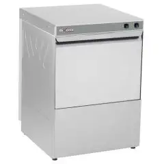 LAVAVAJILLAS MECÁNICO DE ACERO INOXIDABLE AISI 304 - MOD. WRLV50MPS - CON BOMBA DE DRENAJE - FUENTE DE ALIMENTACIÓN MONOFÁSICA - PASO ÚTIL ALTURA MÁXIMA cm 32,5 - CESTA CUADRADA cm 50x50 - CICLO (seg) 120 - DISPENSADOR DE ABRILLANTADOR HIDRÁULICO - MEDIDA