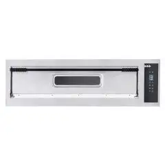 HORNOS ELÉCTRICOS DIGITALES PARA PIZZA - Mod. BASIC XL9/D - N. 1 cámara - Superficie de cocción con piedras refractarias - Medidas de la cámara cm  A 108 x F 108 x 14 h - N. pizzas 9 (Ø cm 35) - Potencia 13,2 Kw - CE