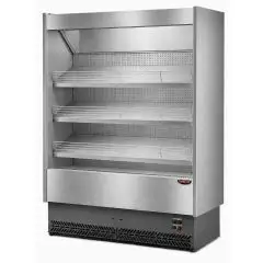 EXPOSITOR MURAL REFRIGERADO - MOD. VULCANO 80 INOX F/V - Para FRUTA y VERDURA - VENTILADO - Temperatura m&iacute;nima de trabajo &deg;C +6/+8 - AUTOSERVICIO - NO MODULAR - CE